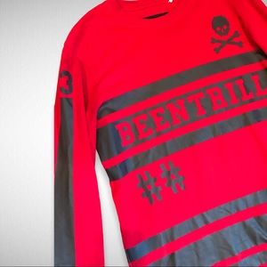BEENTRILL Red Long Sleeve Heavyweight T-Shirt Jersey